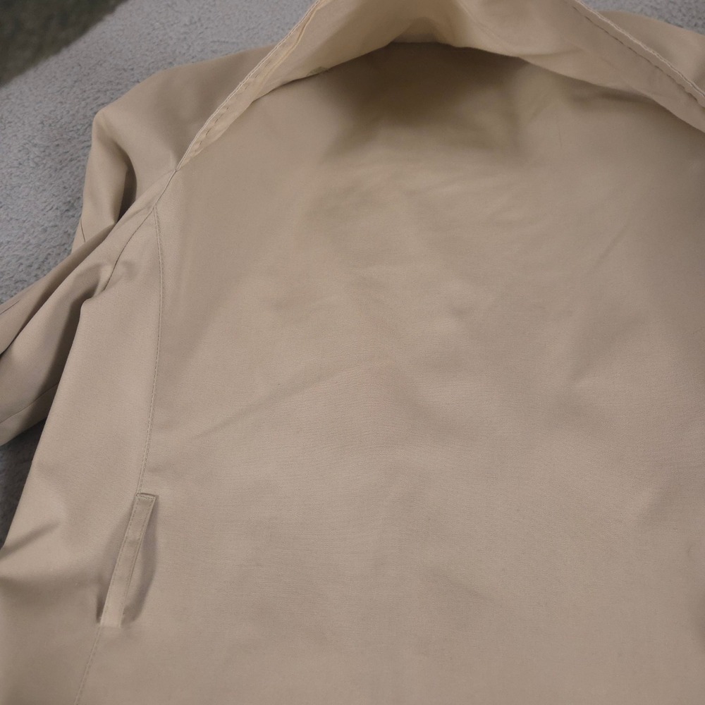 VINTAGE London Fog Coat Women 12 Tan Trench Maincoats Cotton Blend Classic 70s - Picture 12 of 13